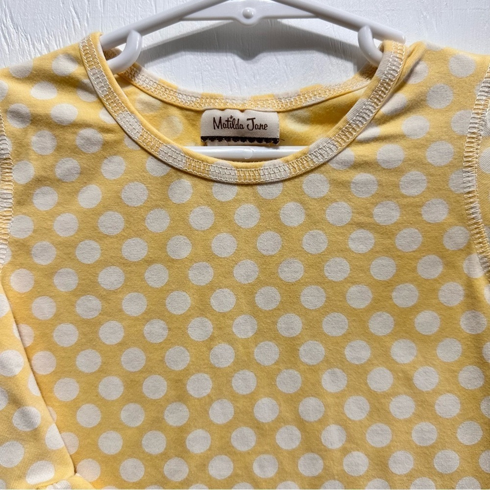 MATILDA JANE • Girls 4  • School Bus  • Yellow Polka Dots Puffer Sleeves TOP - Picture 2 of 8